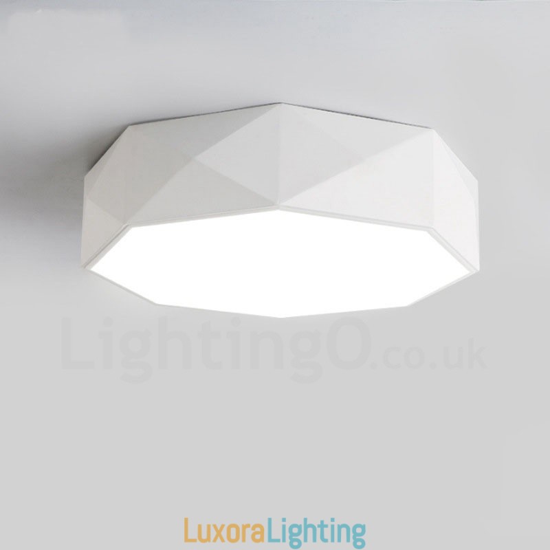 Designer Touch Decorative Modern Contemporary Integrated Metal Flush Mount Light