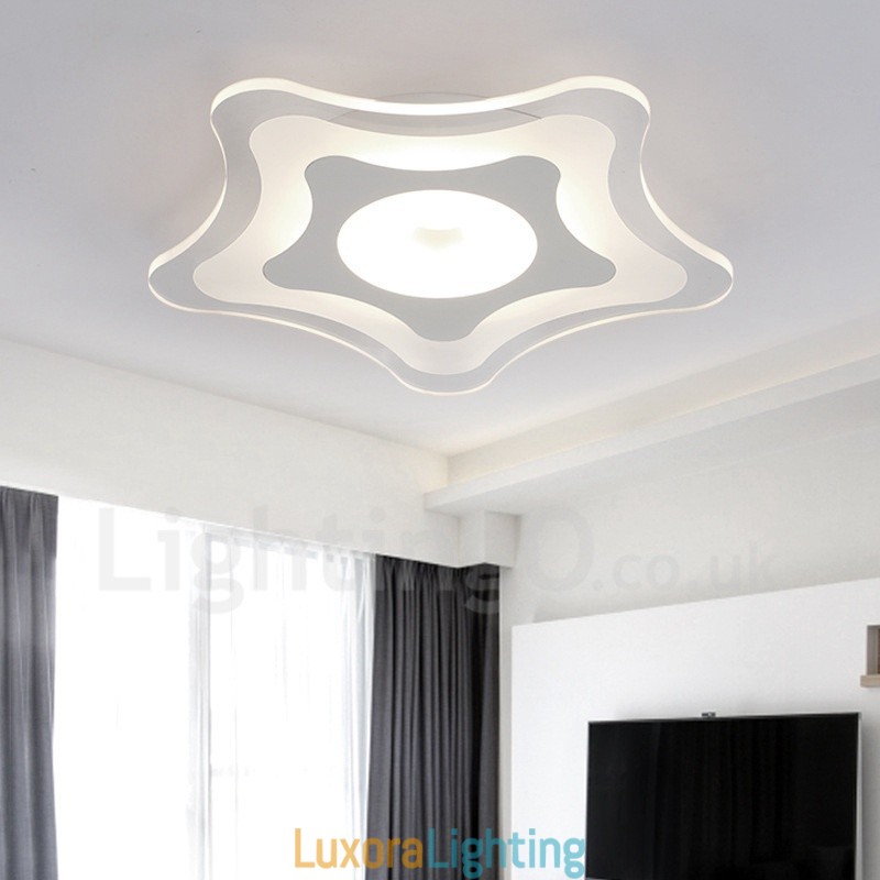 Designer Touch Decorative Modern Contemporary Integrated Metal Flush Mount Light