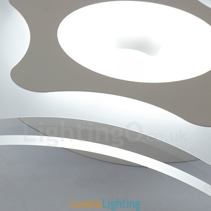 Designer Touch Decorative Modern Contemporary Integrated Metal Flush Mount Light