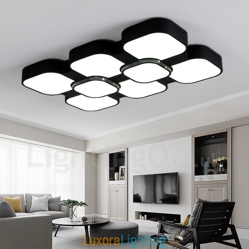 Designer Touch Decorative Modern Contemporary Integrated Metal Flush Mount Light