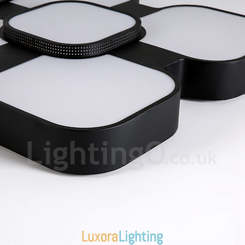 Designer Touch Decorative Modern Contemporary Integrated Metal Flush Mount Light