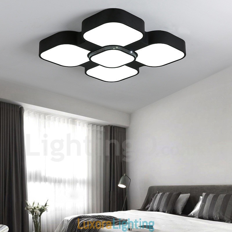 Designer Touch Decorative Modern Contemporary Integrated Metal Flush Mount Light