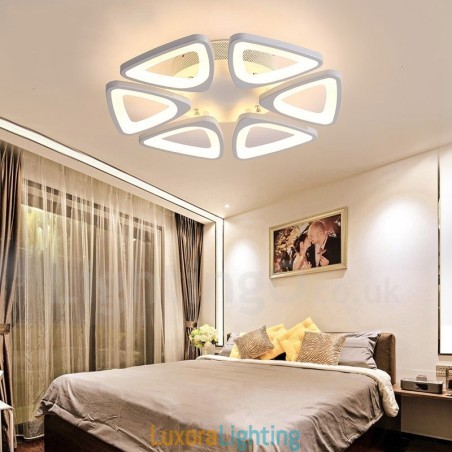 Designer Touch Decorative 6 Light Modern Contemporary Integrated Flush Mount Light