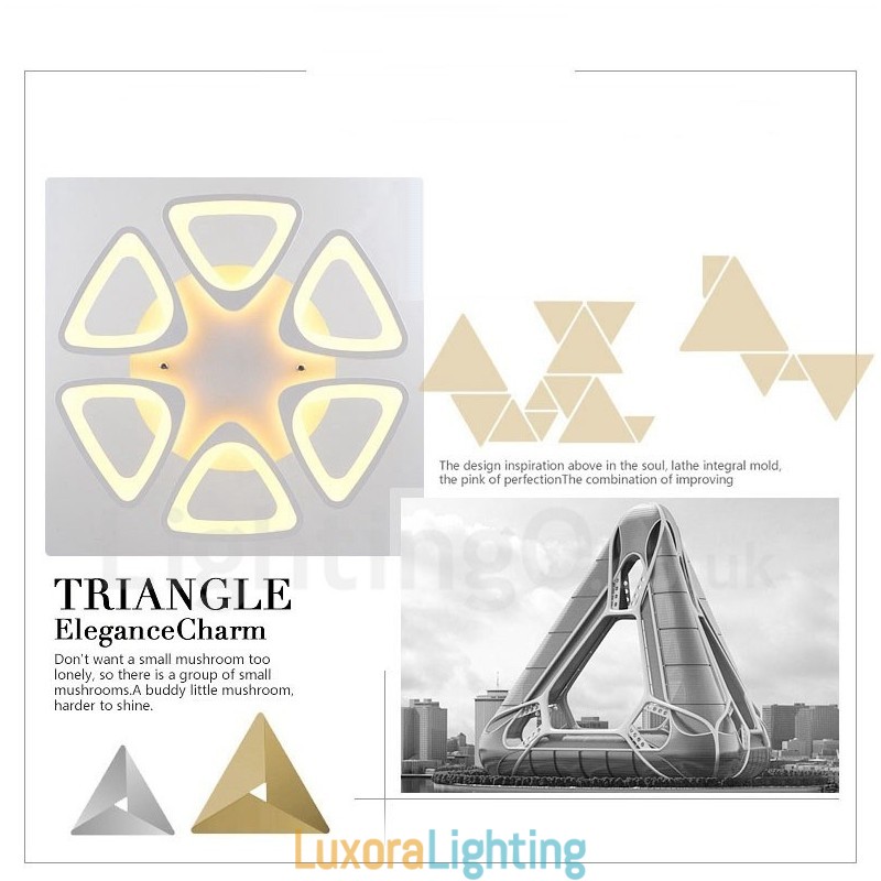 Designer Touch Decorative 6 Light Modern Contemporary Integrated Flush Mount Light