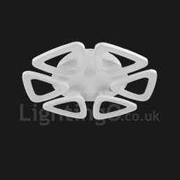 Designer Touch Decorative 6 Light Modern Contemporary Integrated Flush Mount Light