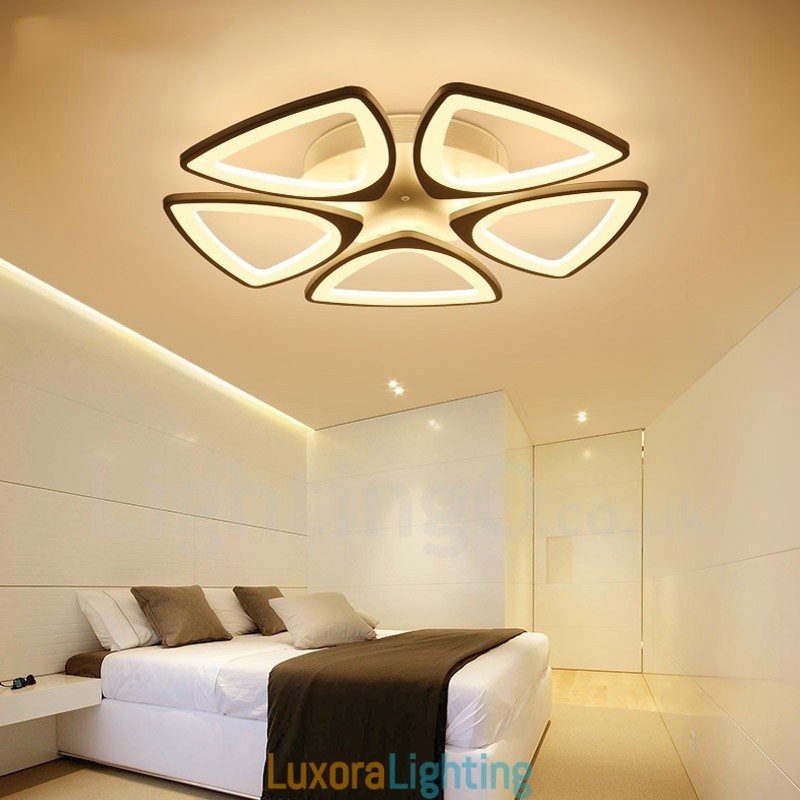 Designer Touch Decorative 5 Light Modern Contemporary Integrated Flush Mount Light