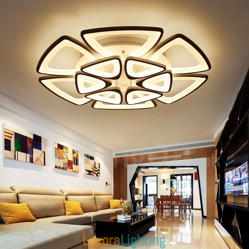 Designer Touch Decorative 12 Light Modern Contemporary Integrated Flush Mount Light