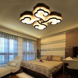 Designer Touch Decorative 4 Light Modern Contemporary Integrated Flush Mount Light