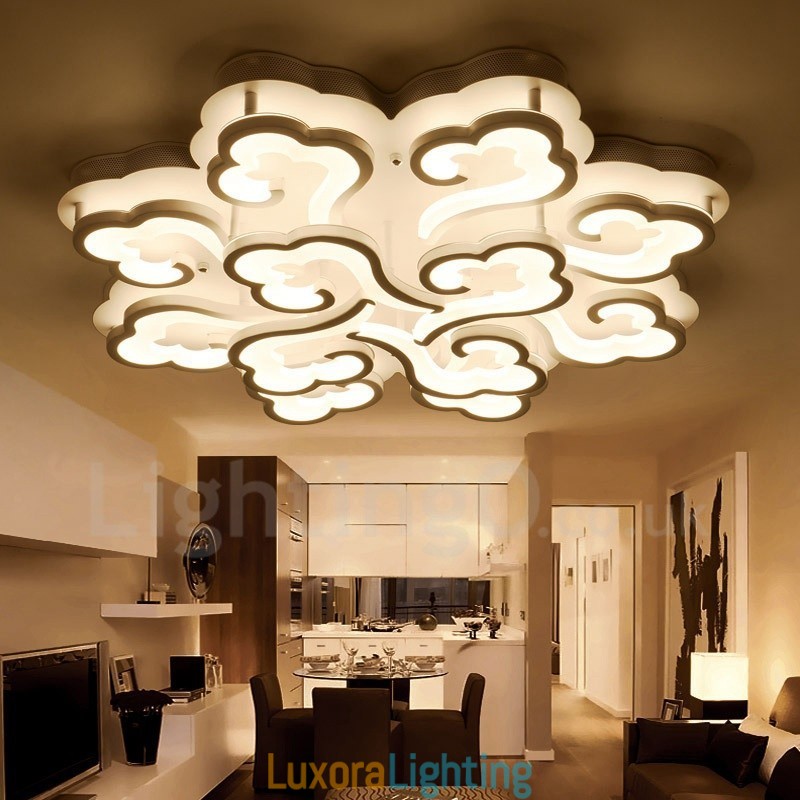 Designer Touch Decorative 12 Light Modern Contemporary Integrated 1Flush Mount Light