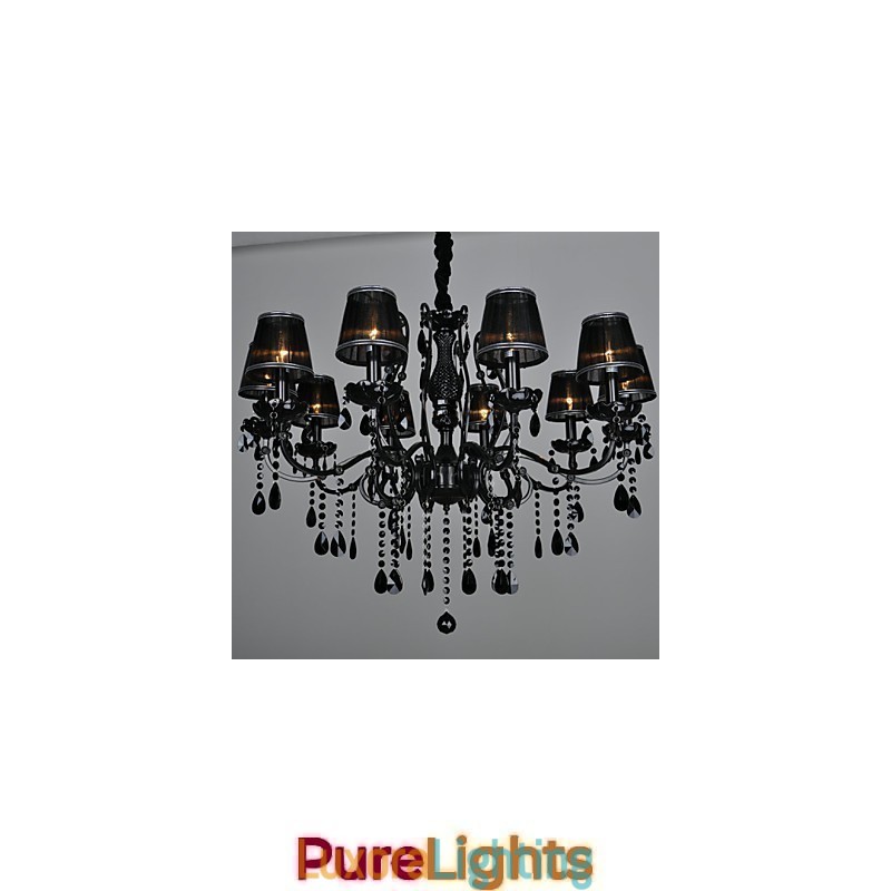 Designer Touch Decorative Chandelier Crystal Modern Contemporary Crystal 10 Light Metal