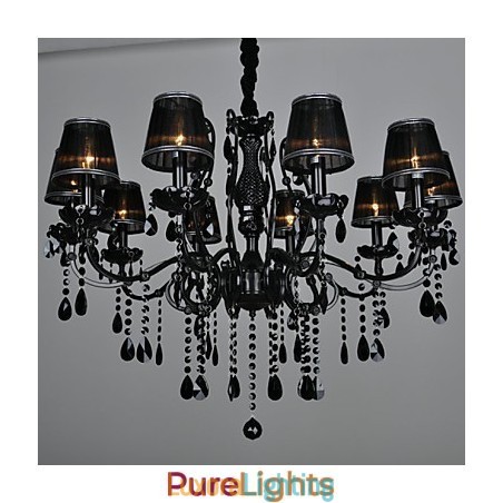 Designer Touch Decorative Chandelier Crystal Modern Contemporary Crystal 10 Light Metal