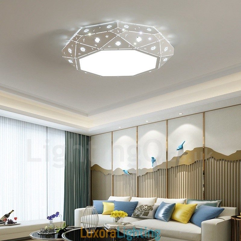 Designer Touch Decorative Modern Contemporary Integrated Metal Flush Mount Light