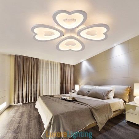 Designer Touch Decorative 4 Light Modern Contemporary Integrated Flush Mount Light