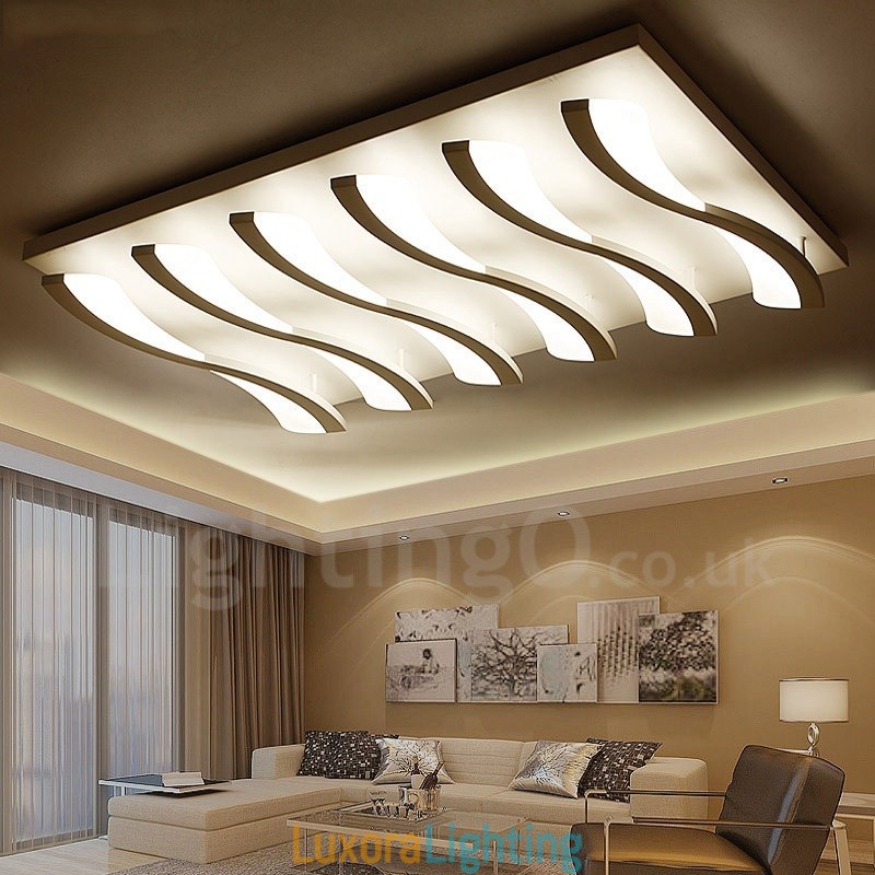 Designer Touch Decorative 6 Light Modern Contemporary Integrated Flush Mount Light