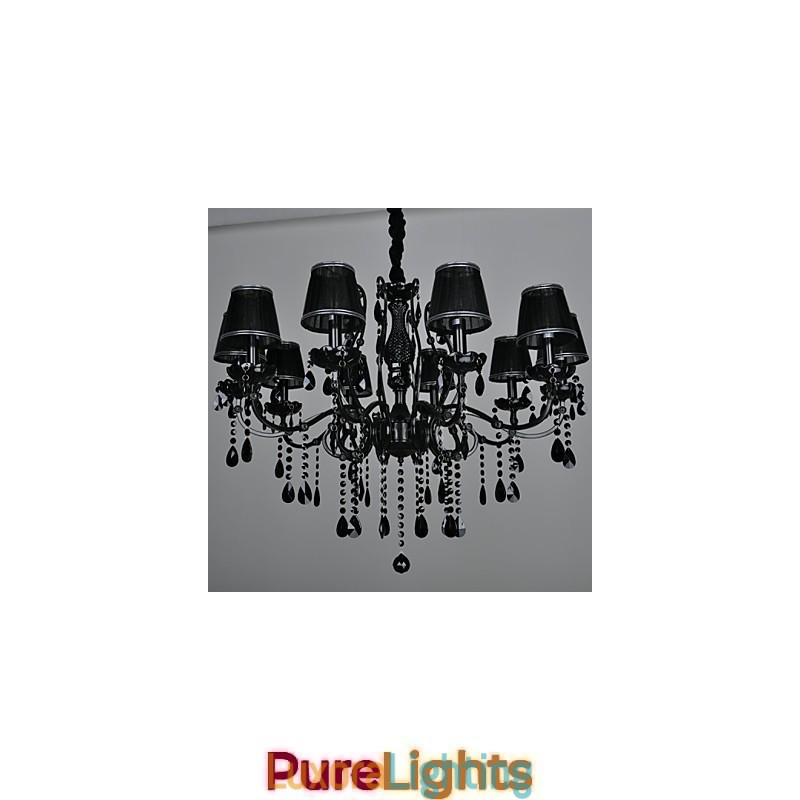 Designer Touch Decorative Chandelier Crystal Modern Contemporary Crystal 10 Light Metal