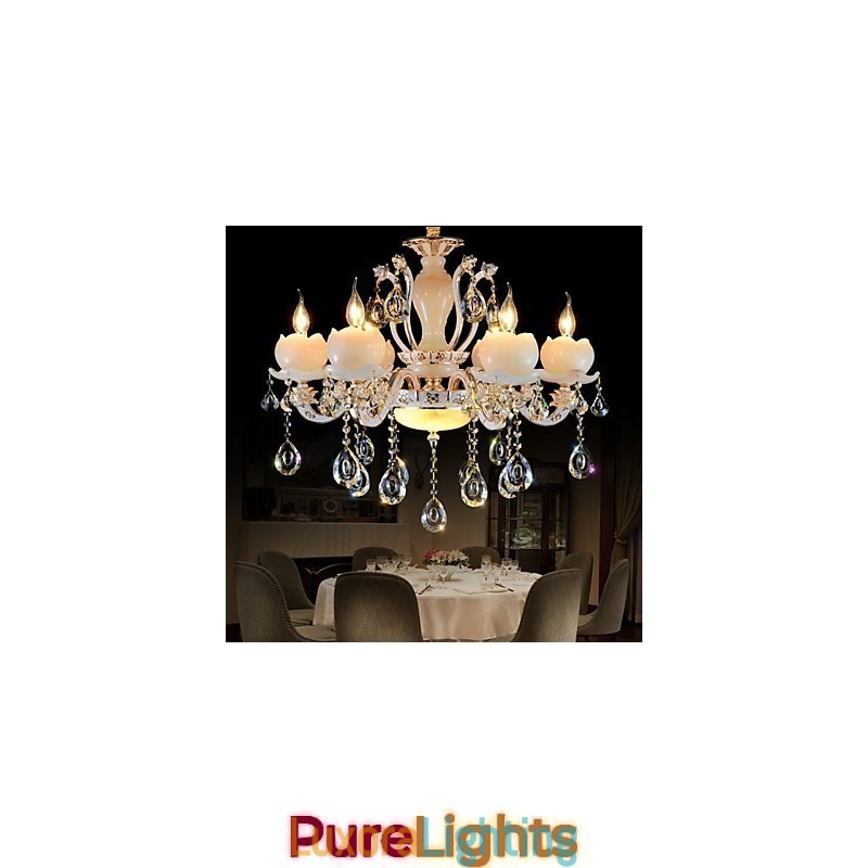 Designer Touch Decorative Luxury European Style Zinc Alloy Jade Crystal Pendant