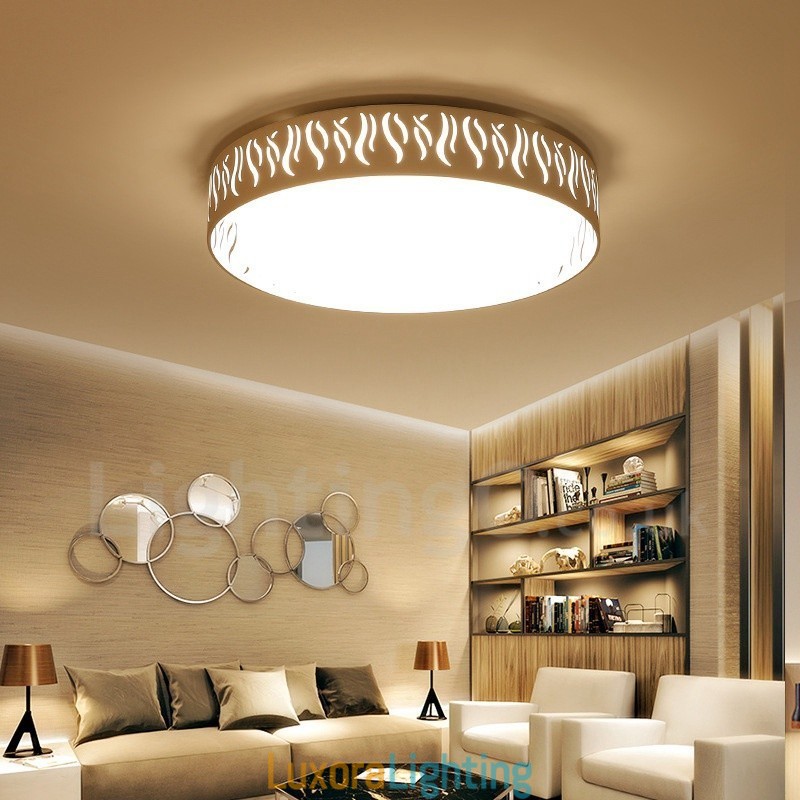 Designer Touch Decorative Modern Contemporary Integrated Metal Flush Mount Light
