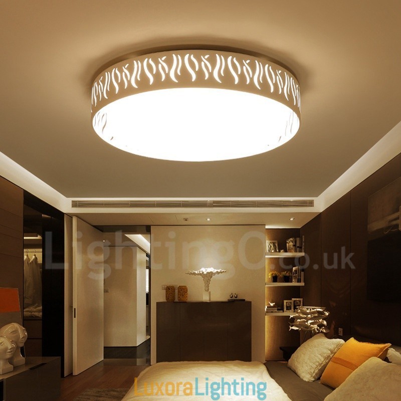 Designer Touch Decorative Modern Contemporary Integrated Metal Flush Mount Light