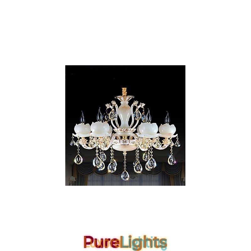 Designer Touch Decorative Luxury European Style Zinc Alloy Jade Crystal Pendant