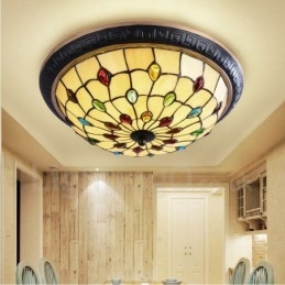 Designer Touch Decorative Mediterranean Style Integrated Flush Mount Light