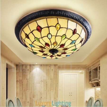 Designer Touch Decorative Mediterranean Style Integrated Flush Mount Light