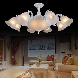 Designer Touch Decorative Flush Mount White European Retro Classic