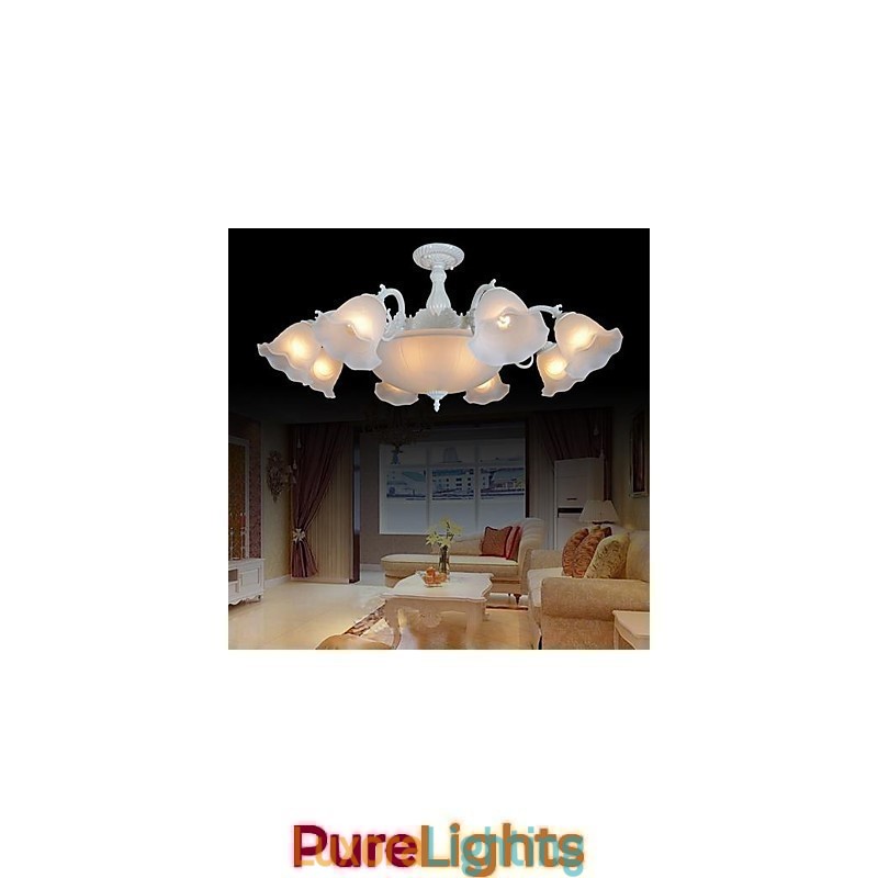 Designer Touch Decorative Flush Mount White European Retro Classic