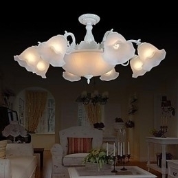 Designer Touch Decorative Flush Mount White European Retro Classic