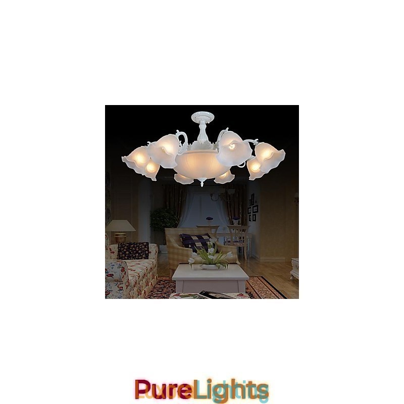 Designer Touch Decorative Flush Mount White European Retro Classic