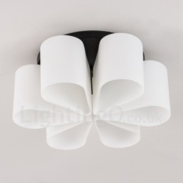 Designer Touch Decorative 6 Light Rustic Lodge Integrated Flush Mount Light