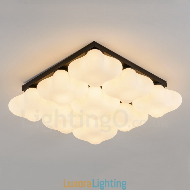 Designer Touch Decorative 9 Light Rustic Lodge Integrated Flush Mount Light