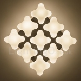 Designer Touch Decorative 9 Light Rustic Lodge Integrated Flush Mount Light