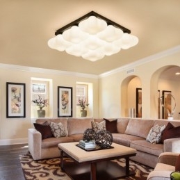 Designer Touch Decorative 9 Light Rustic Lodge Integrated Flush Mount Light