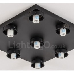 Designer Touch Decorative 9 Light Rustic Lodge Integrated Flush Mount Light