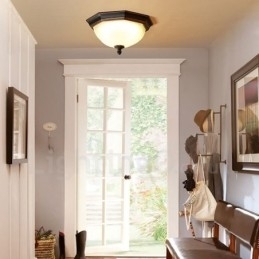 Designer Touch Decorative Rustic Lodge Integrated Flush Mount Light