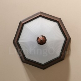 Designer Touch Decorative Rustic Lodge Integrated Flush Mount Light