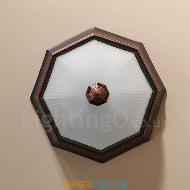 Designer Touch Decorative Rustic Lodge Integrated Flush Mount Light