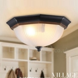 Designer Touch Decorative Rustic Lodge Integrated Flush Mount Light