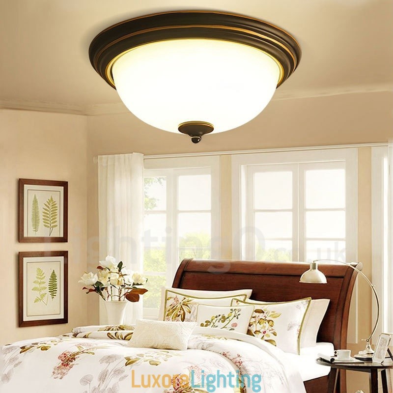 Designer Touch Decorative Rustic Lodge Integrated Flush Mount Light
