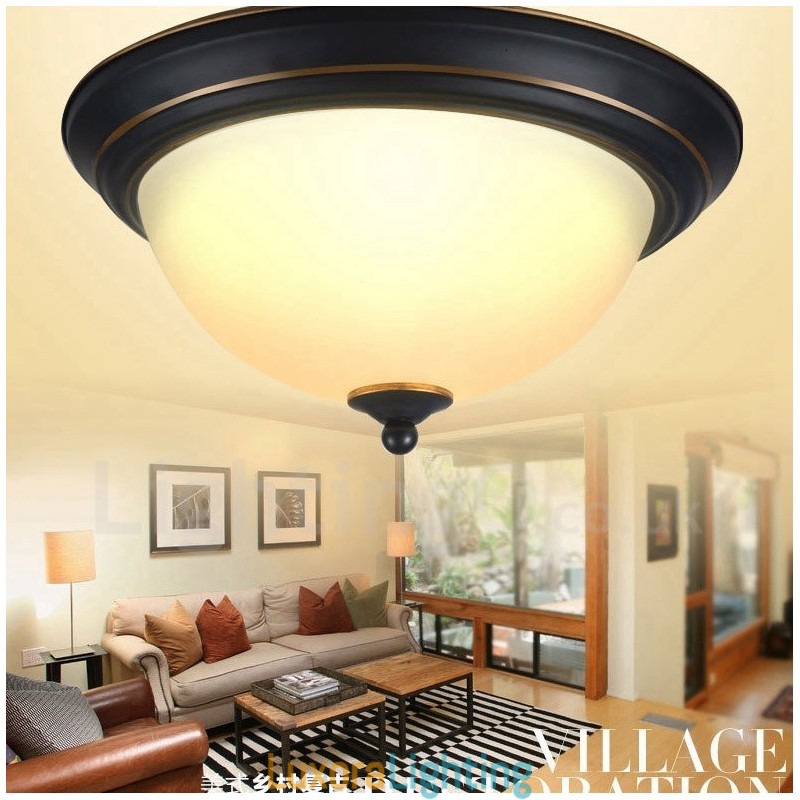 Designer Touch Decorative Rustic Lodge Integrated Flush Mount Light