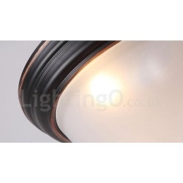 Designer Touch Decorative Rustic Lodge Integrated Flush Mount Light