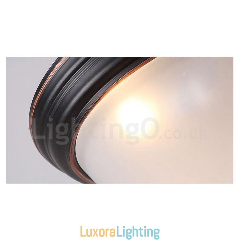 Designer Touch Decorative Rustic Lodge Integrated Flush Mount Light