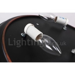 Designer Touch Decorative Rustic Lodge Integrated Flush Mount Light