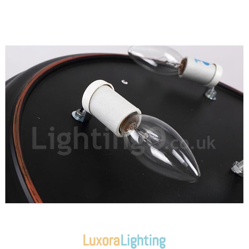 Designer Touch Decorative Rustic Lodge Integrated Flush Mount Light