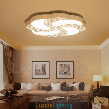 Designer Touch Decorative Modern Contemporary Integrated Metal Flush Mount Light