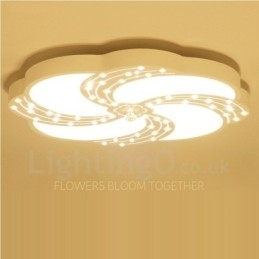 Designer Touch Decorative Modern Contemporary Integrated Metal Flush Mount Light