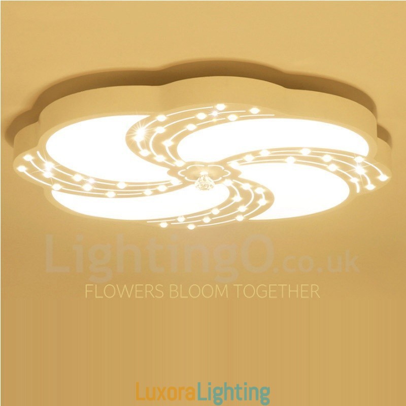 Designer Touch Decorative Modern Contemporary Integrated Metal Flush Mount Light