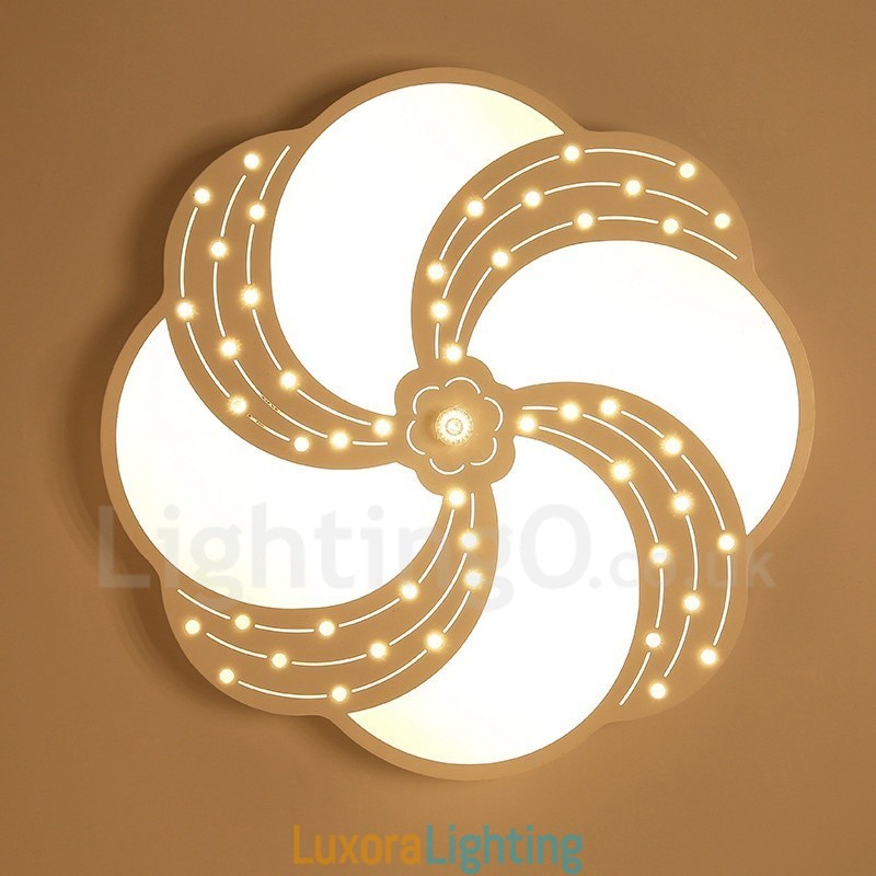 Designer Touch Decorative Modern Contemporary Integrated Metal Flush Mount Light