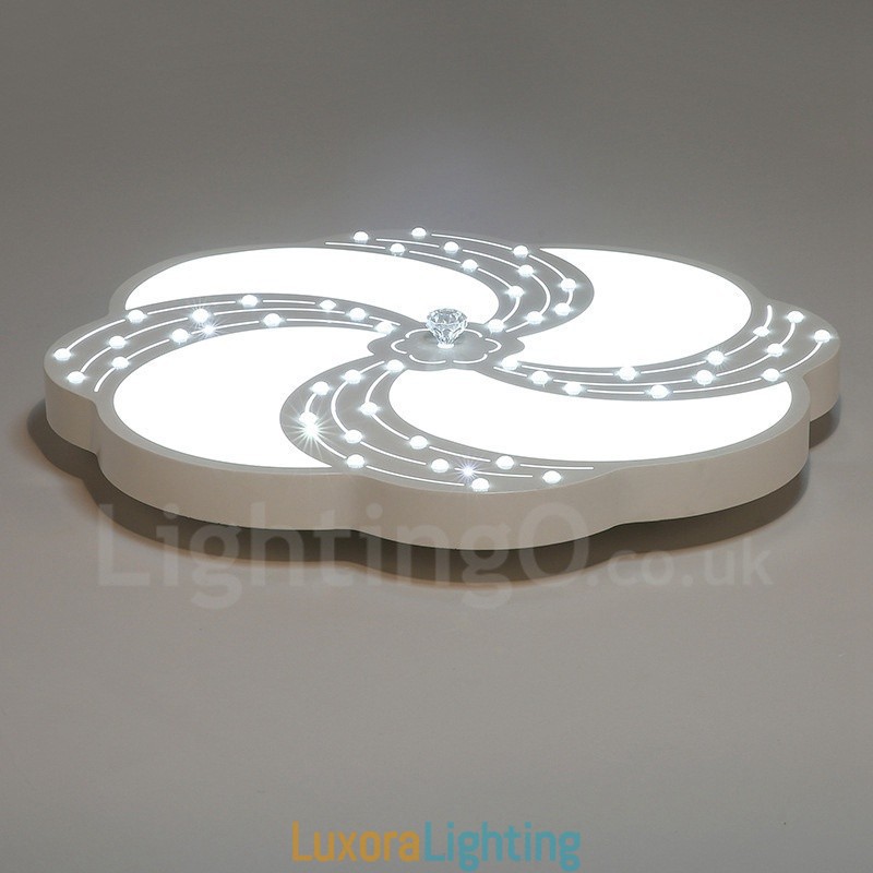 Designer Touch Decorative Modern Contemporary Integrated Metal Flush Mount Light