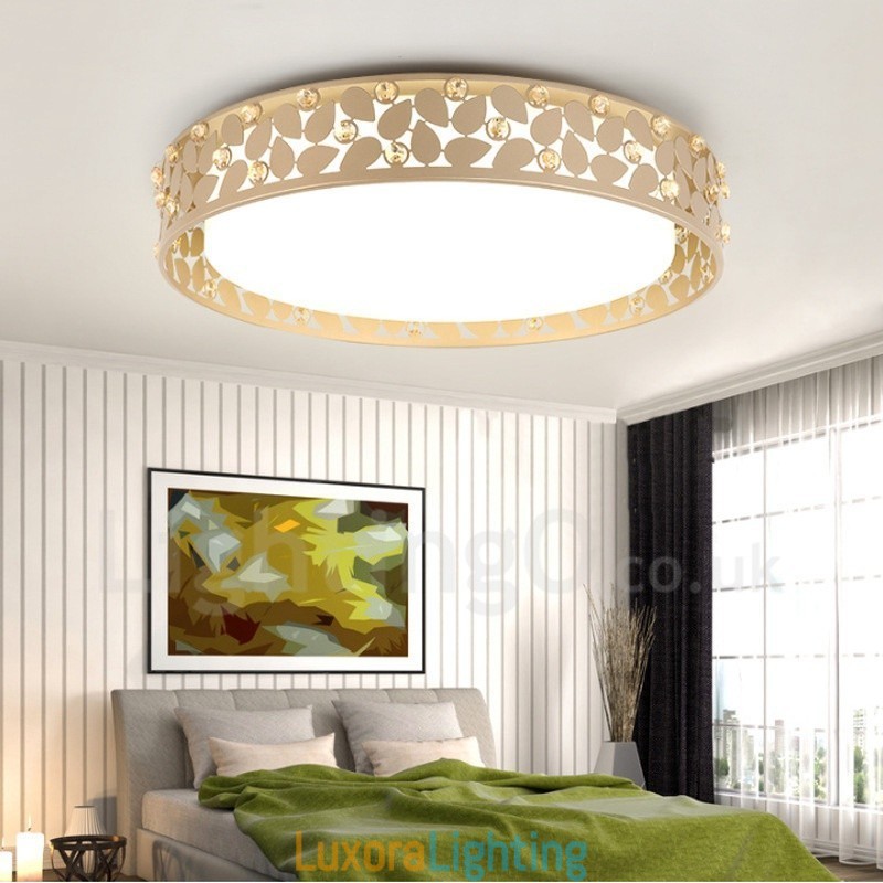 Designer Touch Decorative Modern Contemporary Integrated Metal Flush Mount Light